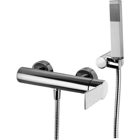 MISCELATORE DOCCIA ESTERNO 1/2' CON DUPLEX DOCCIA MASTER TANGO STEEL LOOKING PAFFONI TA168DST-Archigo.it