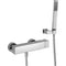 MISCELATORE DOCCIA ESTERNO 1/2' CON DUPLEX LEVA ASTA LEVEL STEEL LOOKING PAFFONI LEA168DST-Archigo.it