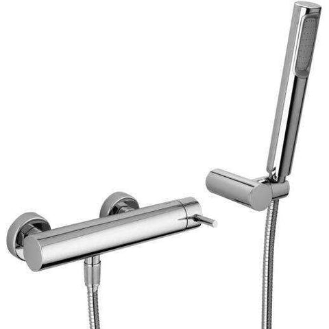 MISCELATORE DOCCIA ESTERNO 3/4' ROVESCIATO STICK STEEL LOOKING PAFFONI SK168RST-Archigo.it