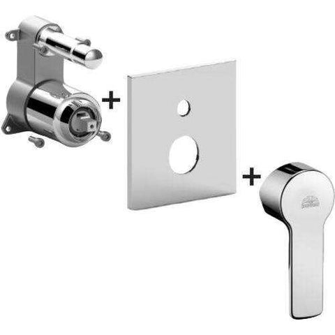 MISCELATORE INCASSO CON DEVIATORE PBOX 015 PIASTRA ABS RED CROMO PAFFONI REDBOX015CR-Archigo.it