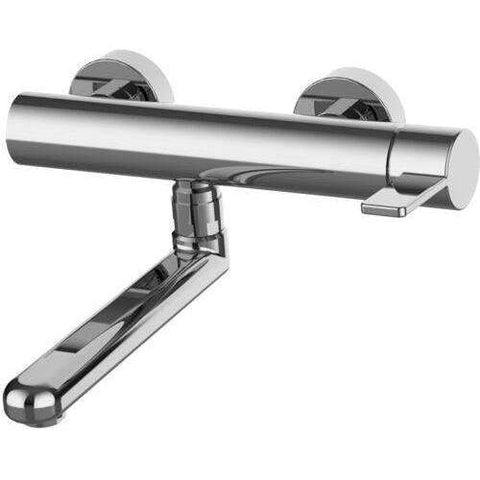 MISCELATORE LAVELLO A MURO CANNA TUBO DIRITTA ROCK CROMO PAFFONI RO161CR-Archigo.it