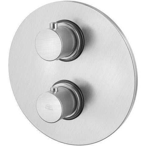 MISCELATORE TERMOSTATICO INCASSO PIASTRA D.200 METALLO CON 1 USCITA LIGHT TERMOSTATICO STEEL LOOKING PAFFONI LIQ013ST-Archigo.it