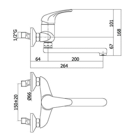 ND161 MISCELATORE MONOCOMANDO LAVELLO PARETE CROMO/GOLDEN FLASH PAFFONI-Archigo.it