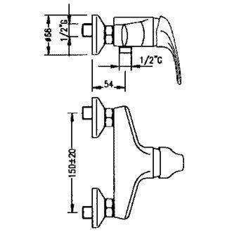 ND168D MISCELATORE MONOCOMANDO ESTERNO DOCCIA CON DUPLEX CROMATO PAFFONI-Archigo.it