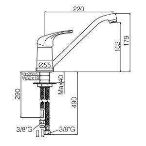 ND195 MISCELATORE MONOCOMANDO LAVELLO CROMO/GOLDEN FLASH PAFFONI-Archigo.it