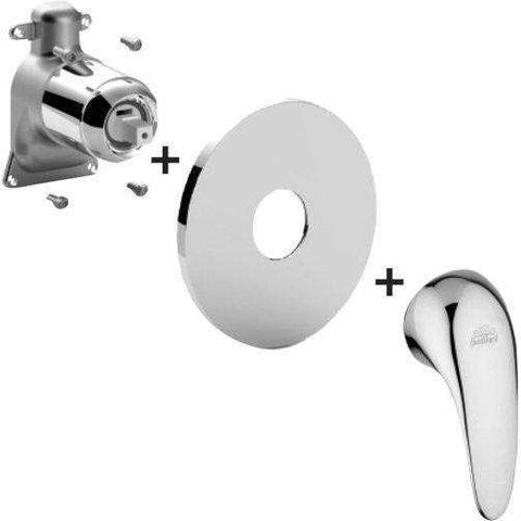 NDBOX010 PARTE ESTERNA MISCELATORE INCASSO DOCCIA CROMATO PAFFONI-Archigo.it