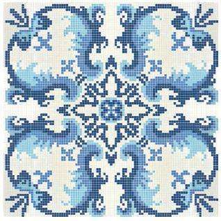 OLIMPIA BLUE  DECORI OPUS ROMANO BISAZZA CON KIT DI INSTALLAZIONE 06004583SLK