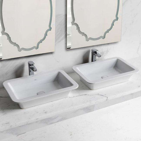 OPERA LAVABO DA APPOGGIO O SOSPESO 64 BIANCO CIELO OPLA64R