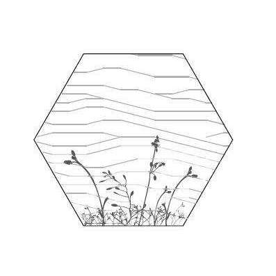 PEARL ESAGONALE WEED 3 LASER 20,2X23,3 WOOD BISAZZA  14WESL0017