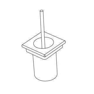 PORTA SCOPINO IN LIVINGTEC (CONTENITORE BIANCO/SCOPINO NERO MATT) BIANCO/NERO MATT CIELO ACPSNM