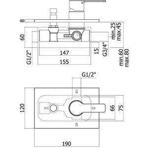 RED015 RED MISCELATORE MONOCOMANDO INCASSO DOCCIA CON DEVIATORE CROMATO E PIASTRA ABS PAFFONI-Archigo.it