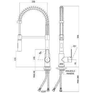 RED179 RED MISCELATORE MONOCOMANDO LAVELLO PROFESSIONAL CROMATO PAFFONI-Archigo.it