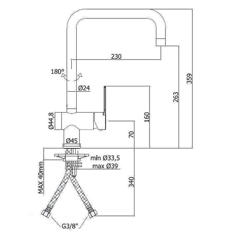 RIN980 RINGO MISCELATORE MONOCOMANDO LAVELLO CROMATO PAFFONI-Archigo.it