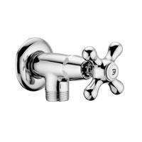 RUBINETTO JOKER 1/2' CON ROSONE VIOLA CROMO + GOLD FINISH PAFFONI VLV206CO