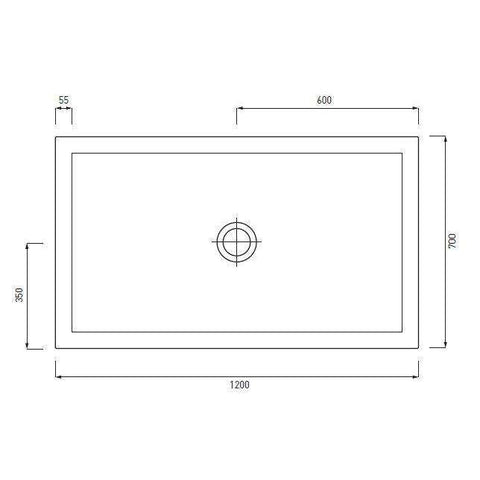SESSANTA PIATTO DOCCIA 70X120 H6 TALCO CIELO PD670120TL