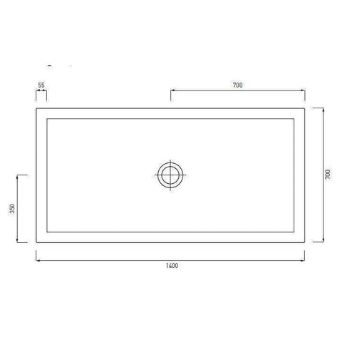 SESSANTA PIATTO DOCCIA 70X140 H6 TALCO CIELO PD670140TL