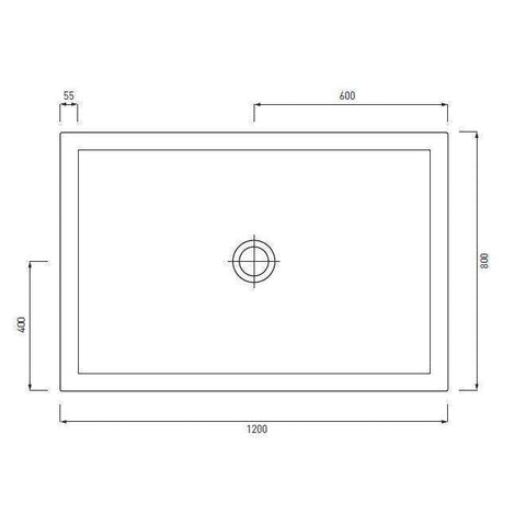 SESSANTA PIATTO DOCCIA 80X120 H6 BIANCO CIELO PD680120