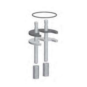 SET FISSAGGIO PER LAVABO/BIDET ELLE/EFFE RIF. 124  PAFFONI ZFIS124