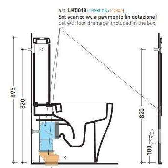 SET PER SCARICO A PAVIMENTO 50-180  FLAMINIA LK5018