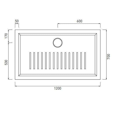 SETTANTA PIATTO DOCCIA 70X120 BIANCO CIELO PD770120