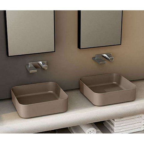 SHUI COMFORT LAVABO QUADRATO 40 FANGO CIELO SHCOLAQ40FN