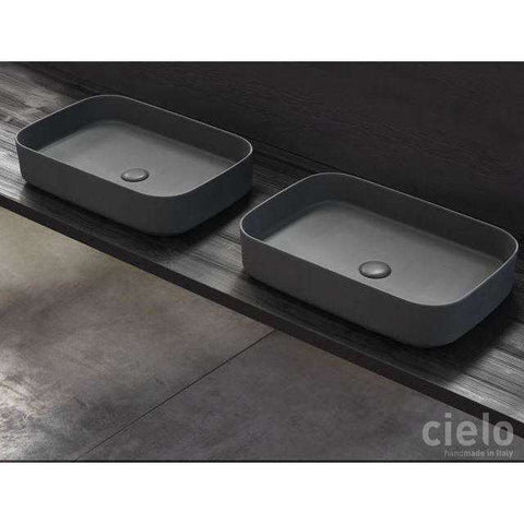 SHUI COMFORT LAVABO RETTANGOLARE 60 X 40 NERO CIELO SHCOLAR60N