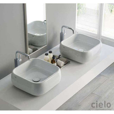 SHUI LAVABO D'APPOGGIO QUADRATO 40 STONE CIELO SHLAA40ST