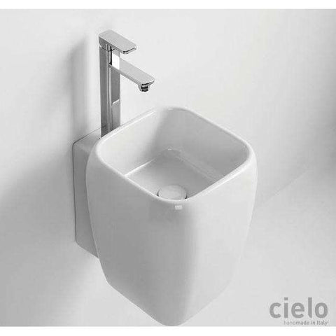 SHUI LAVABO MEZZA COLONNA FORO RUBINETTERIA SOSPESO LINO CIELO SHLASRLN
