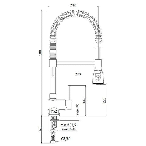 SK177 STICK MISCELATORE LAVELLO PROFESSIONALE STEEL PAFFONI-Archigo.it