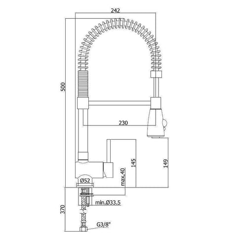 SK178 STICK MISCELATORE MONOCOMANDO LAVELLO PROFESSIONAL CON LUX CROMATO PAFFONI-Archigo.it