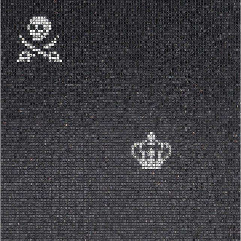 SKULLS & CROWNS BLACK  DECORI 10 BISAZZA CON KIT DI INSTALLAZIONE 06001457VLK