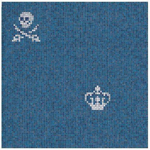 SKULLS & CROWNS BLUE  DECORI 10 BISAZZA CON KIT DI INSTALLAZIONE 06001455VLK