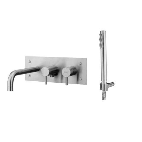 STEEL002 STEEL MISCELATORE MONOCOMANDO INCASSO VASCA ACCIAO PAFFONI-Archigo.it