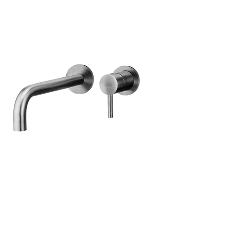 STEEL006 STEEL MISCELATORE LAVABO INCASSO 2F BOCCA 250mm ACCIAIO PAFFONI-Archigo.it
