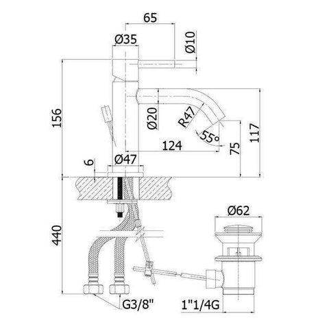 STEEL075 STEEL MISCELATORE MONOCOMANDO LAVABO ACCIAIO PAFFONI-Archigo.it