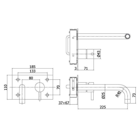 STEEL101 STEEL MISCELATORE MONOCOMANDO INCASSO LAVABO ACCIAIO PAFFONI-Archigo.it