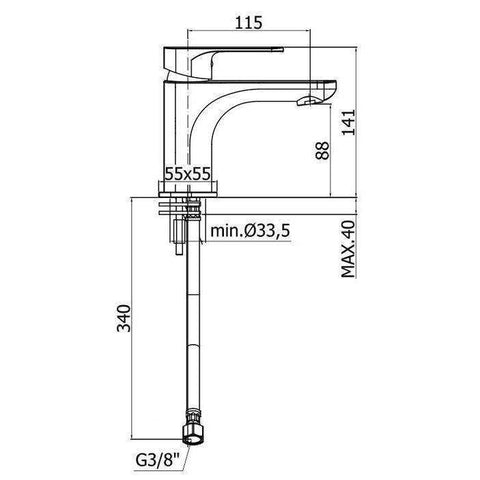 SY071 SLY MISCELATORE MONOCOMANDO LAVABO SENZA SCARICO CROMATO PAFFONI-Archigo.it