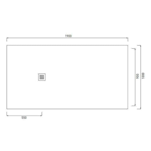 VENTICINQUE PIATTO DOCCIA 100X190 CREMA CIELO PDR190100CR