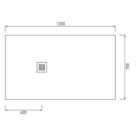 VENTICINQUE PIATTO DOCCIA 70X120 ARDESIA CIELO PDR12070AR