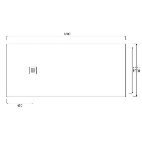 VENTICINQUE PIATTO DOCCIA 70X180 ARDESIA CIELO PDR18070AR