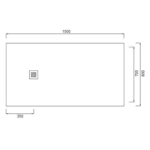 VENTICINQUE PIATTO DOCCIA 80X150 CREMA CIELO PDR15080CR