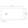 VENTICINQUE PIATTO DOCCIA 80X150 NERO CIELO PDR15080N