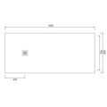 VENTICINQUE PIATTO DOCCIA 80X180 BIANCO CIELO PDR18080