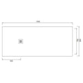 VENTICINQUE PIATTO DOCCIA 80X190 GRIGIO CIELO PDR19080GR
