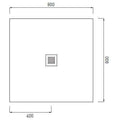 VENTICINQUE PIATTO DOCCIA 80X80 ARDESIA CIELO PDR8080AR