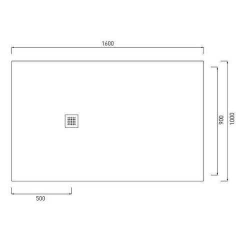 VENTICINQUE PIATTO DOCCIA 90X160 BIANCO CIELO PDR16090
