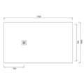VENTICINQUE PIATTO DOCCIA 90X170 ARDESIA CIELO PDR17090AR
