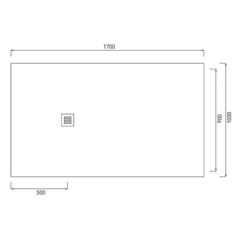 VENTICINQUE PIATTO DOCCIA 90X170 BIANCO CIELO PDR17090
