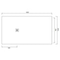 VENTICINQUE PIATTO DOCCIA 90X180 ARDESIA CIELO PDR18090AR