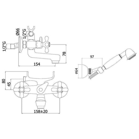 VLV025 VIOLA GRUPPO VASCA ESTERNO CROMATO PAFFONI-Archigo.it